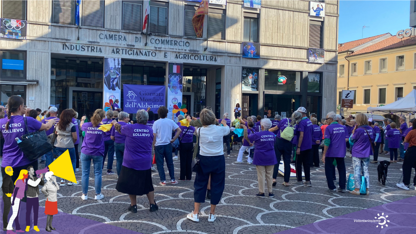Sabato 21 settembre 2024, in Piazza Borsa a Treviso, il pomeriggio con i Centri Sollievo Alzheimer promosso da Volontarinsieme Odv